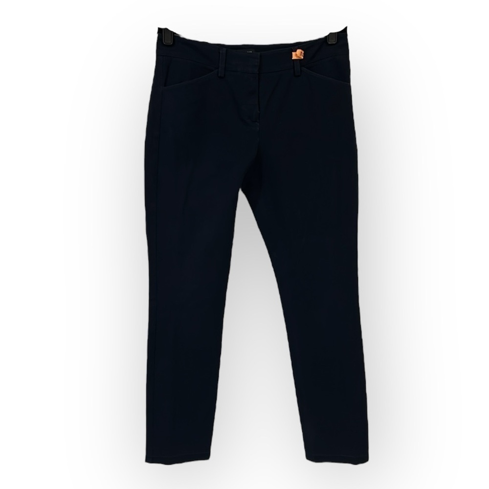 Theory Navy Blue Straight Leg Dress Pants Trousers size 4 - Picture 2 of 12